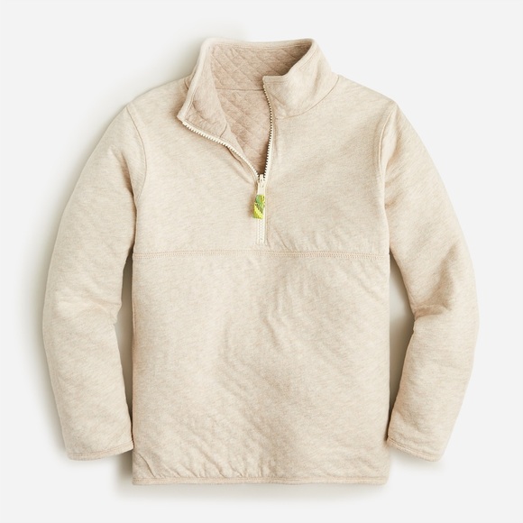 Sold@me NWT Crewcuts Kids' quilted jersey reversible half-zip sweatshirt - Picture 2 of 8